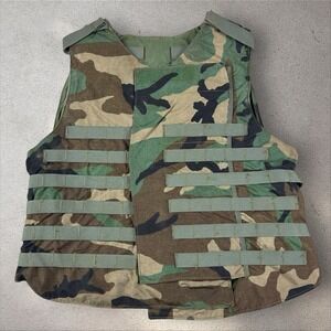 Interceptor Base Vest Sz L Without Soft Panels BDU Woodland Camo Point Blank